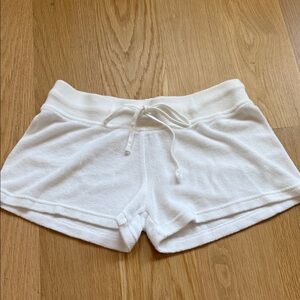 Hard Tail White Terry Cloth Shorts